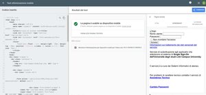 validazione Google-mobile pagina Login