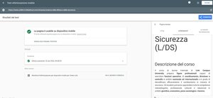 validazione Google-mobile pagina Corso di Laurea Singolo