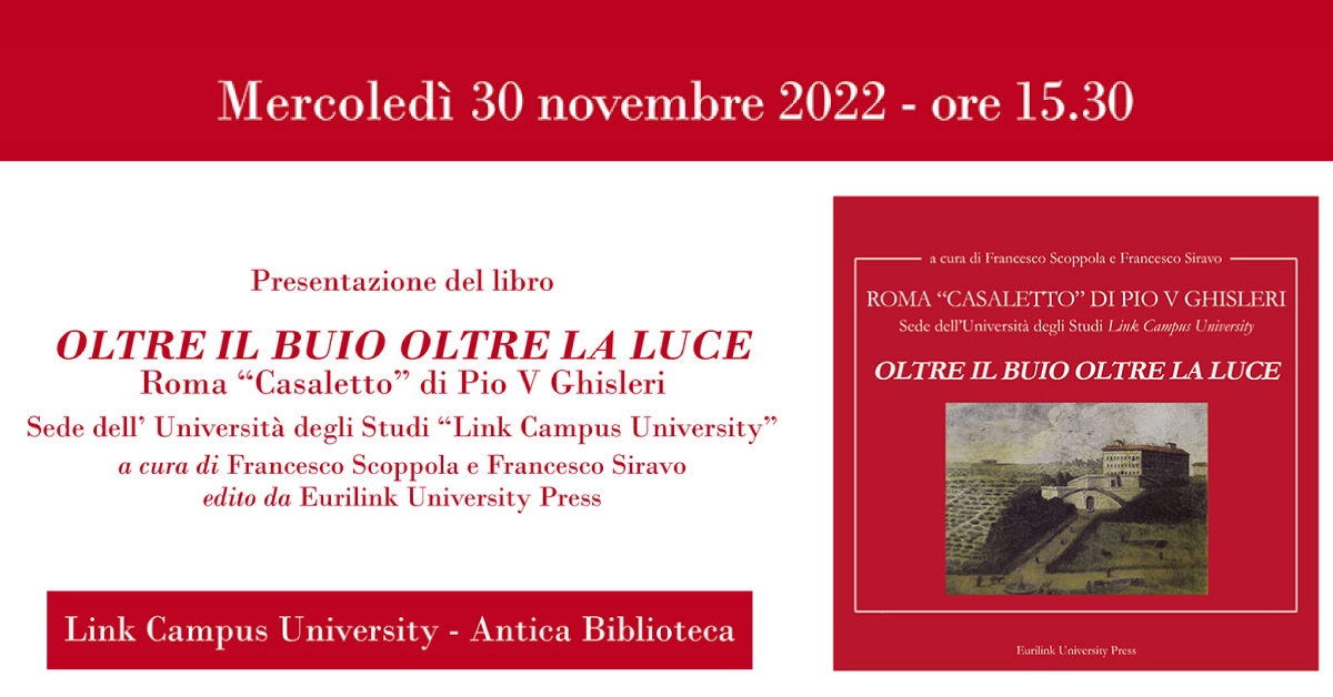 Presentazione del libro OLTRE IL BUIO OLTRE LA LUCE Roma “Casaletto” di Pio V Ghisleri