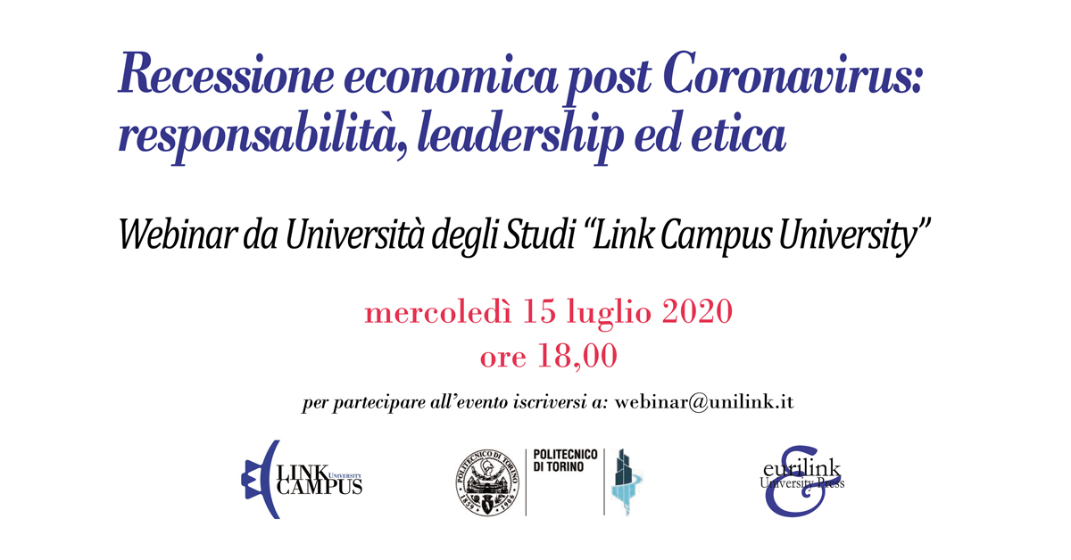 Recessione economica post Coronavirus: responsabilità, leadership ed etica