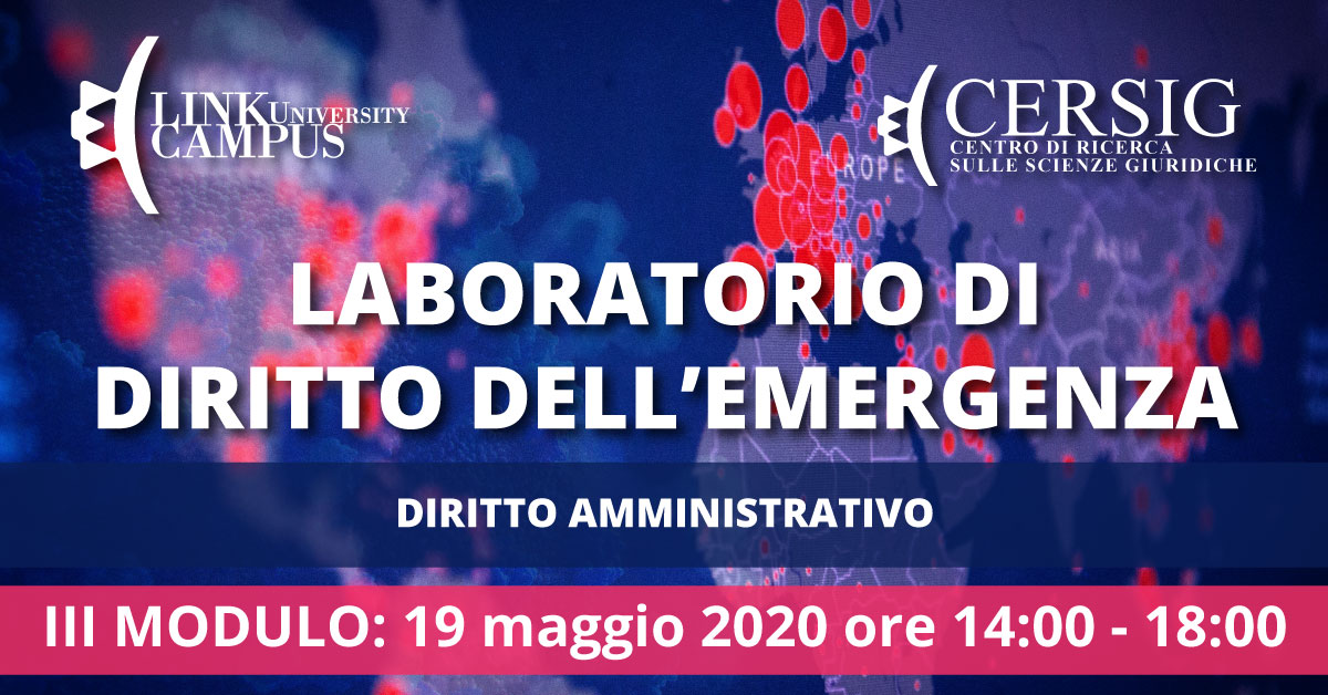 Laboratorio di Diritto dell’emergenza. Modulo III del 19 maggio