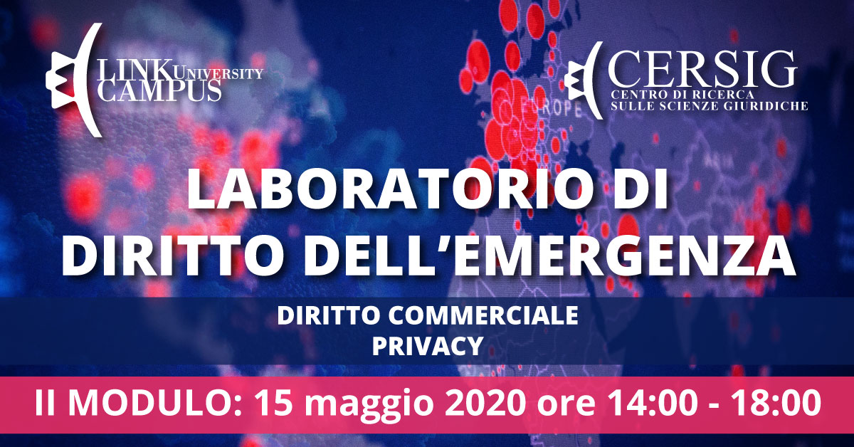 Laboratorio di Diritto dell’emergenza. Modulo II del 15 maggio