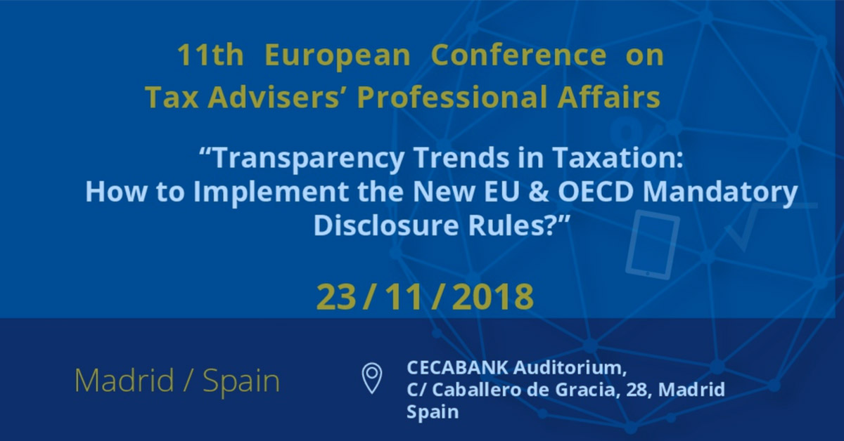 Transparency Trends in Taxation - Madrid 23th november 2018