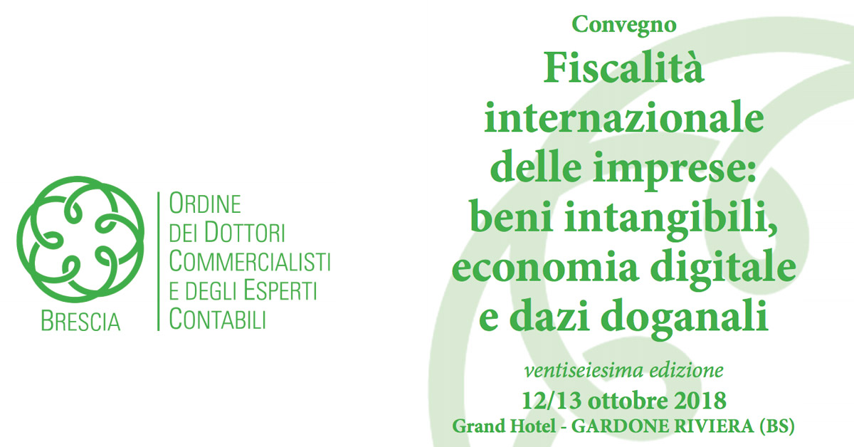 Fiscalità internazionale delle imprese: beni intangibili, economia digitale e dazi doganali